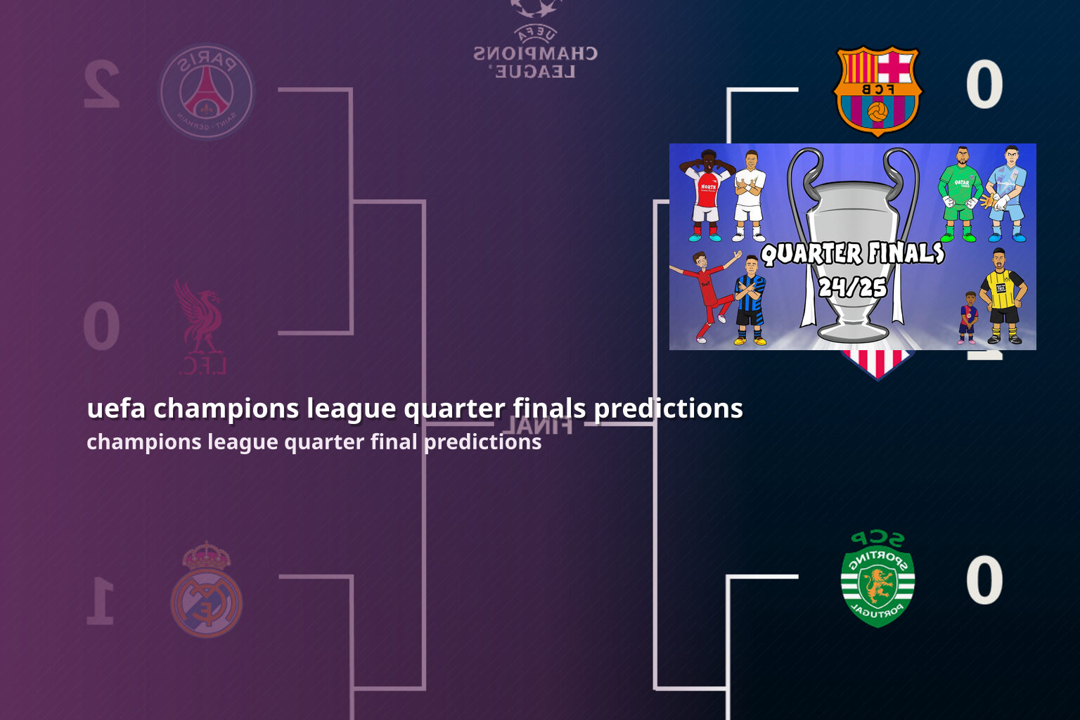 uefa champions league quarter finals predictions champions league quarter final predictions