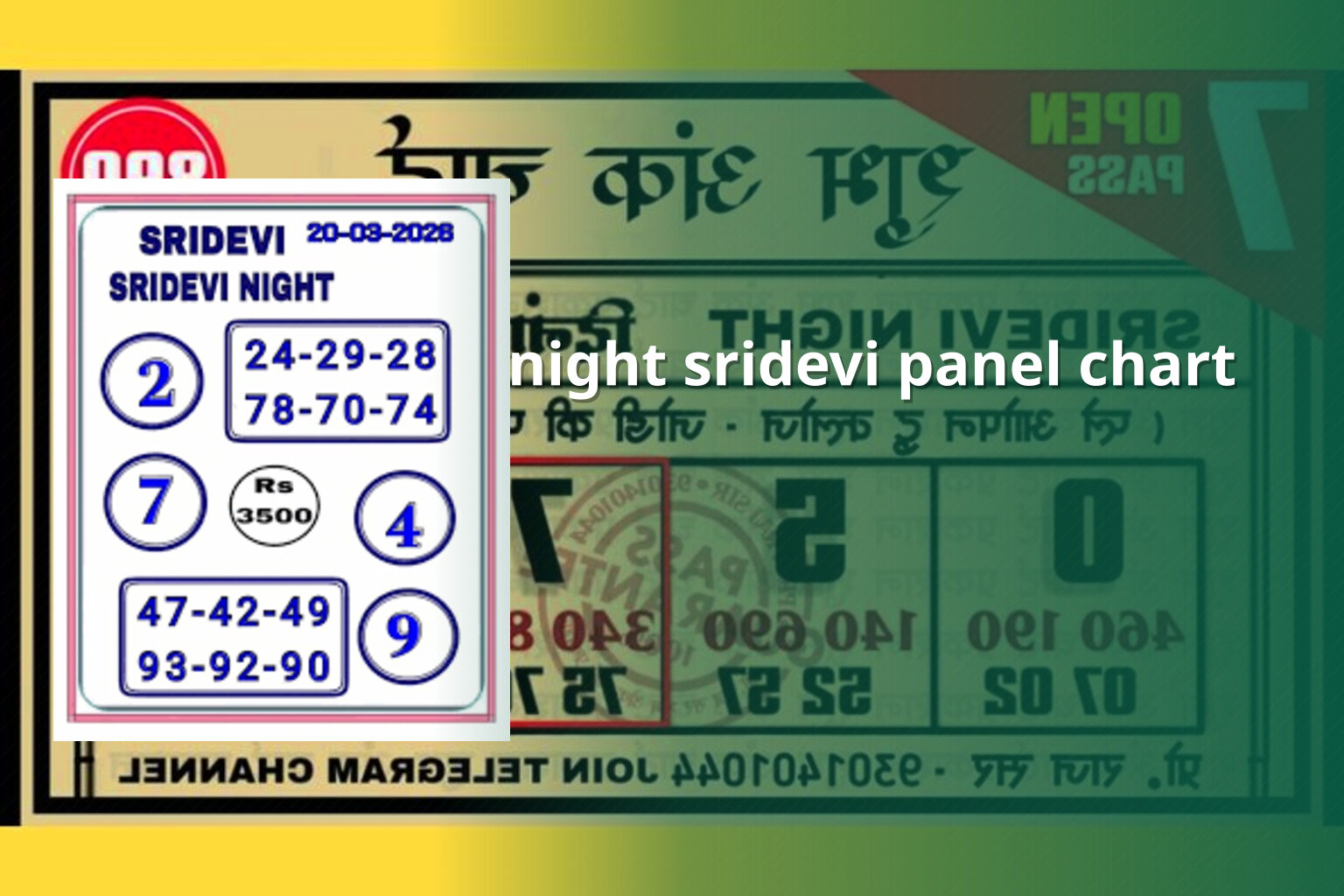 night sridevi panel chart - matka_satta