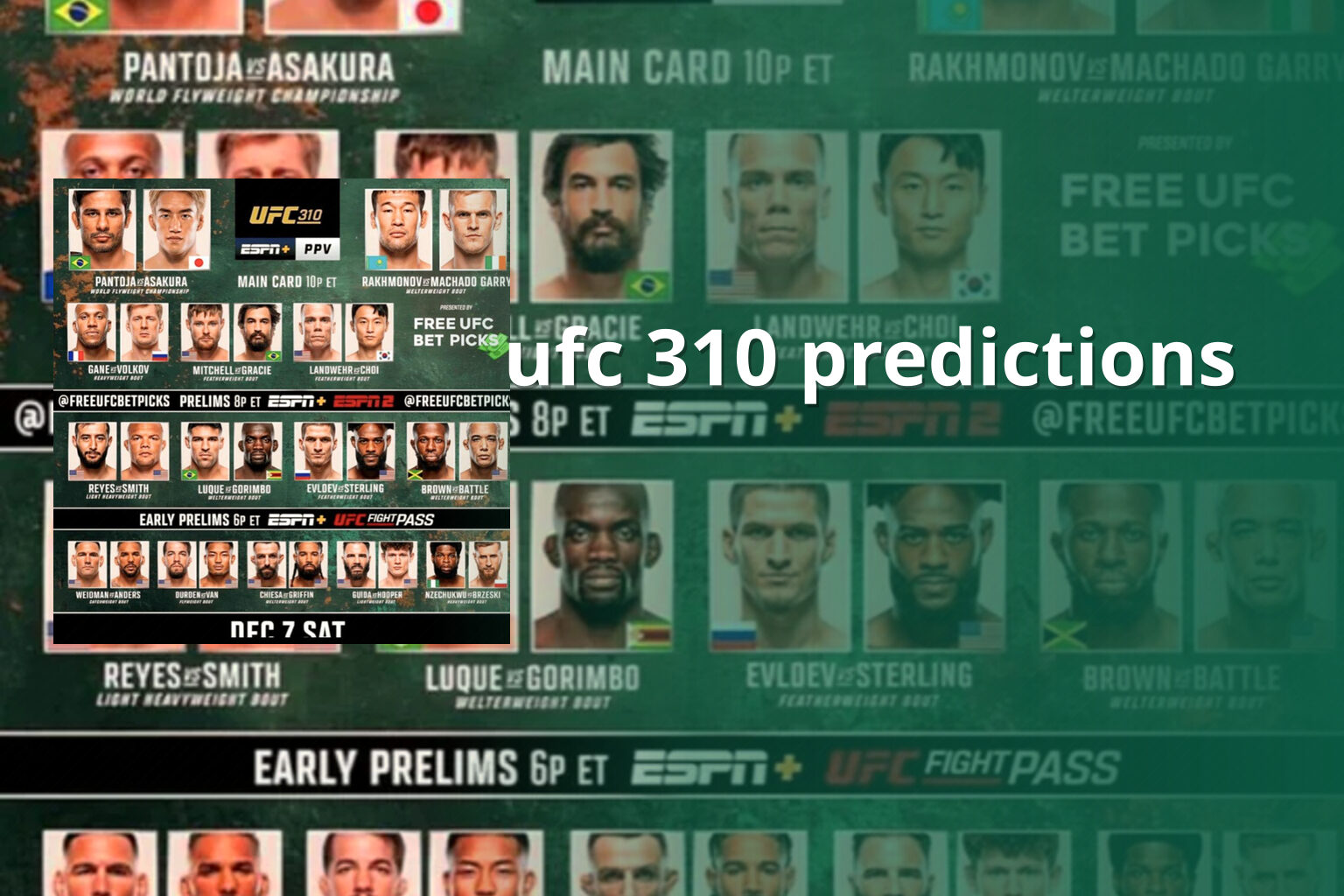 ufc 310 predictions - sportsbook
