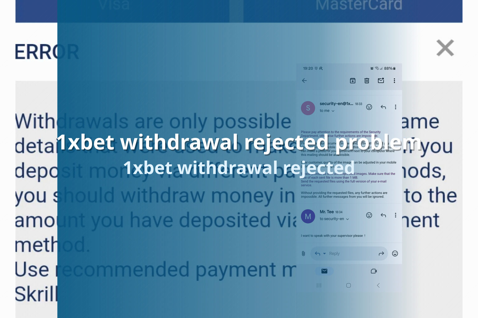 1xbet withdrawal rejected problem - online gaming transaction support