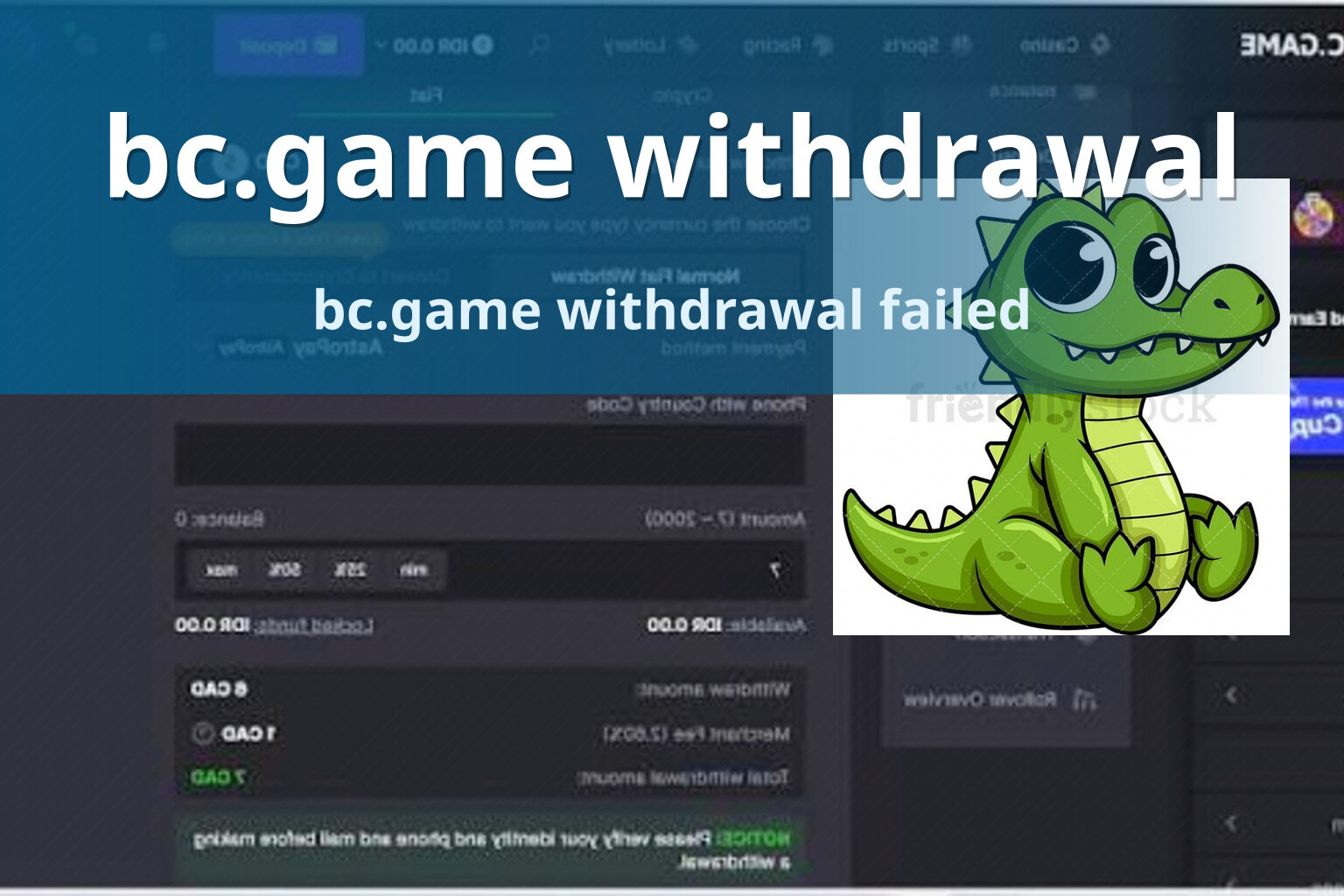 bc.game withdrawal bc.game withdrawal failed