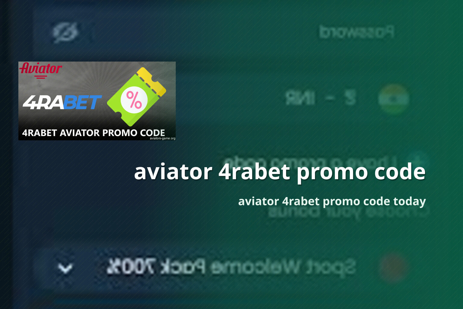 aviator 4rabet promo code - crash_games