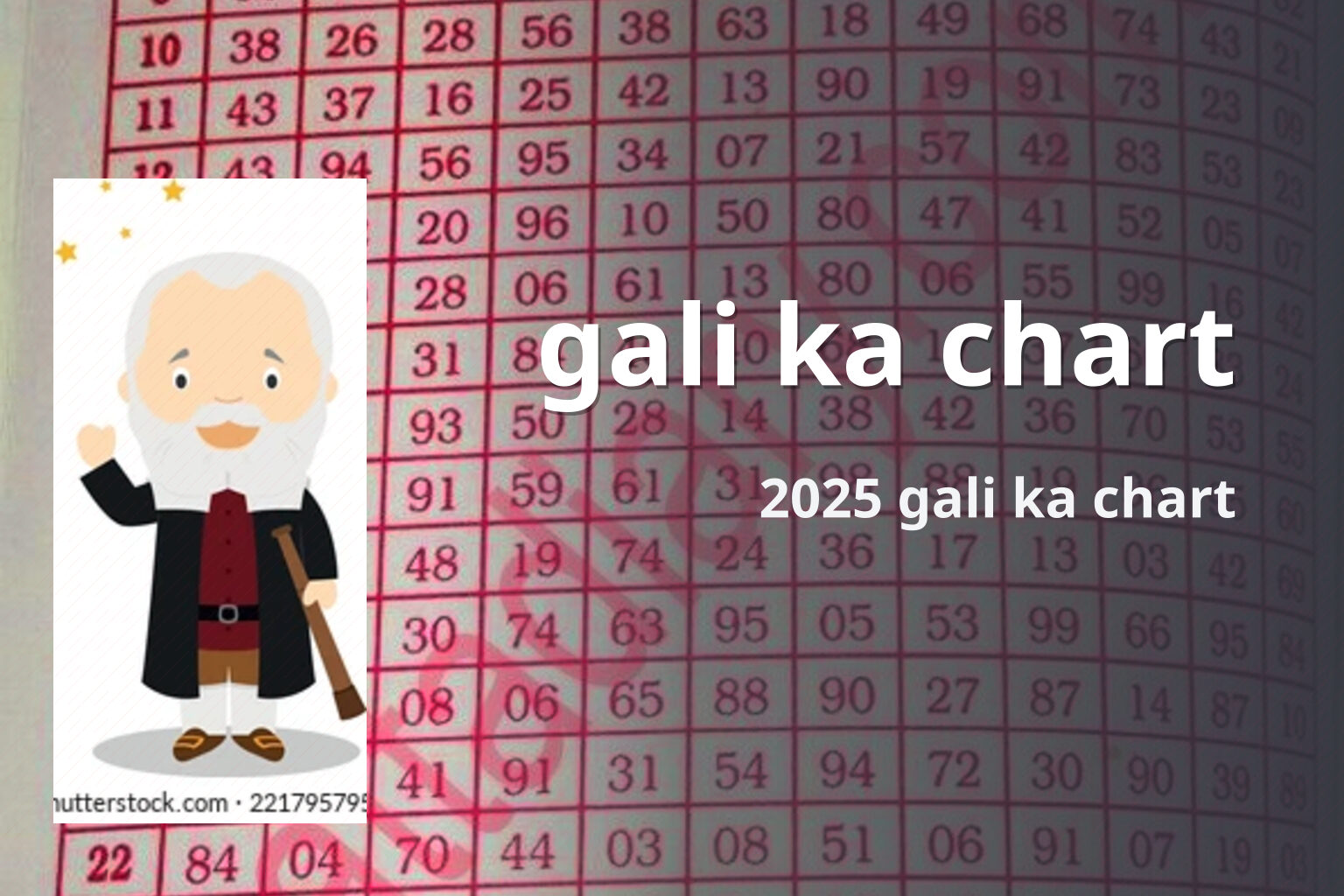 gali ka chart 2025 gali ka chart