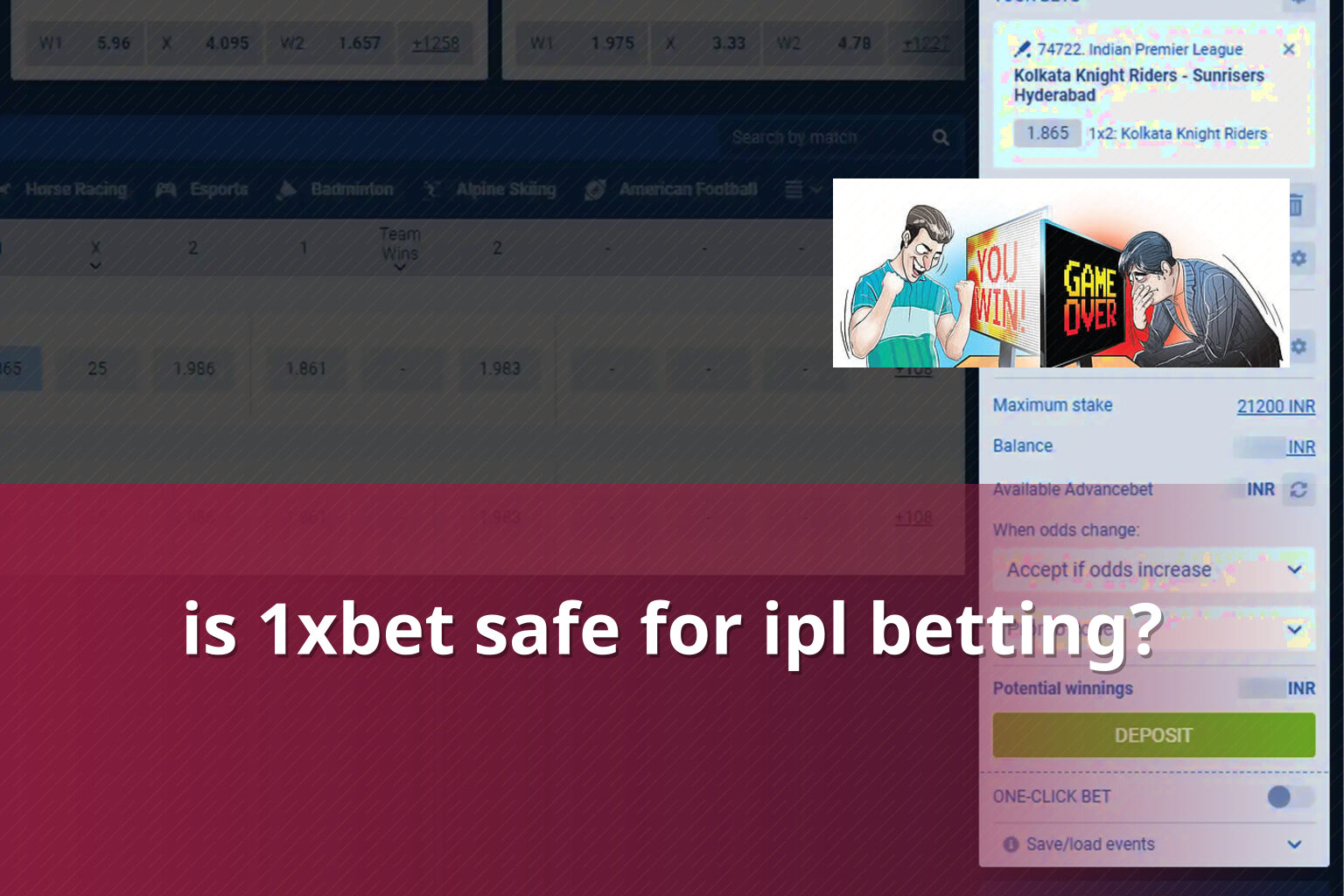 is 1xbet safe for ipl betting? - การพนัน