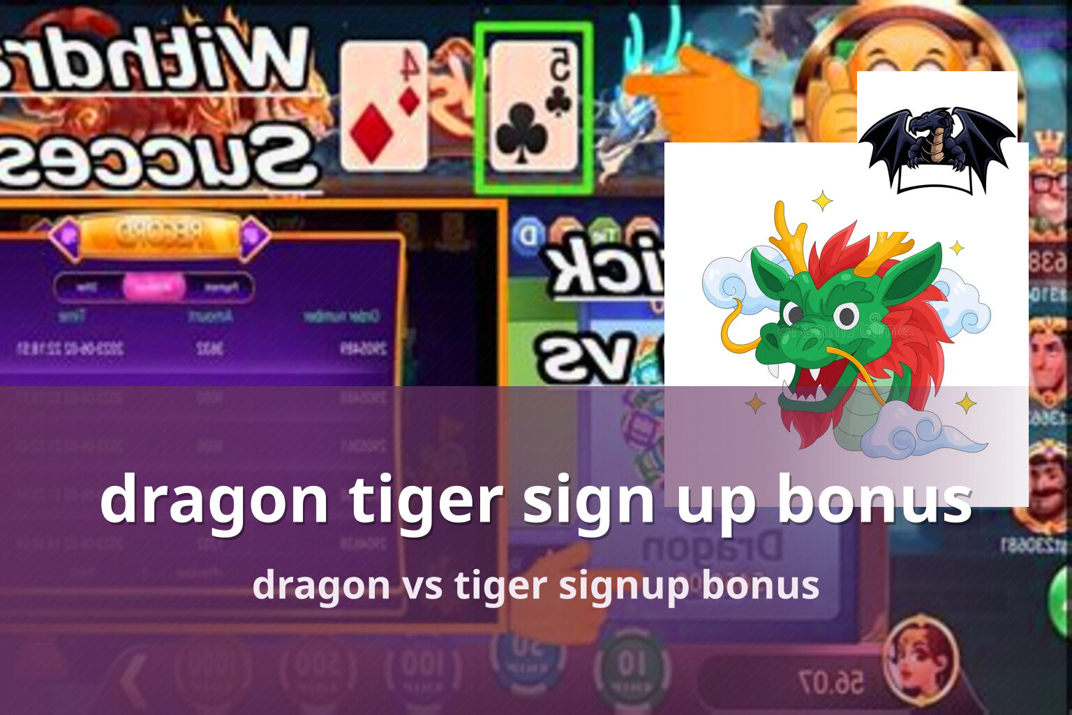 dragon tiger sign up bonus dragon vs tiger signup bonus