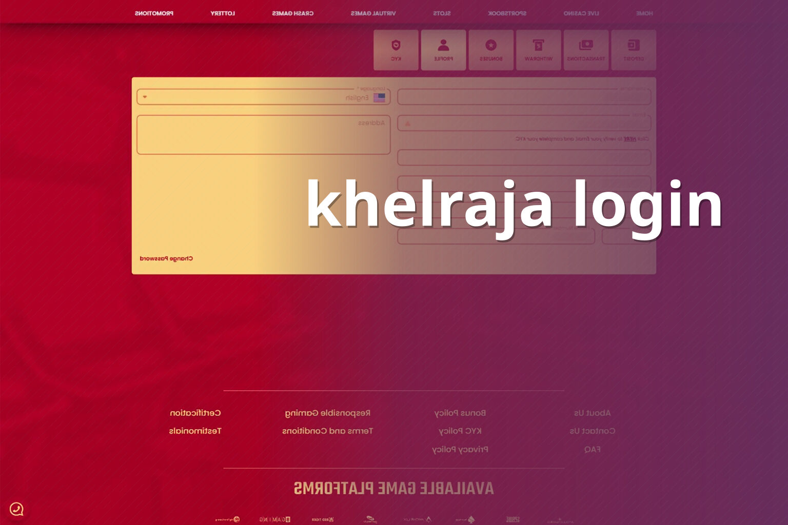 khelraja login - gaming_brand