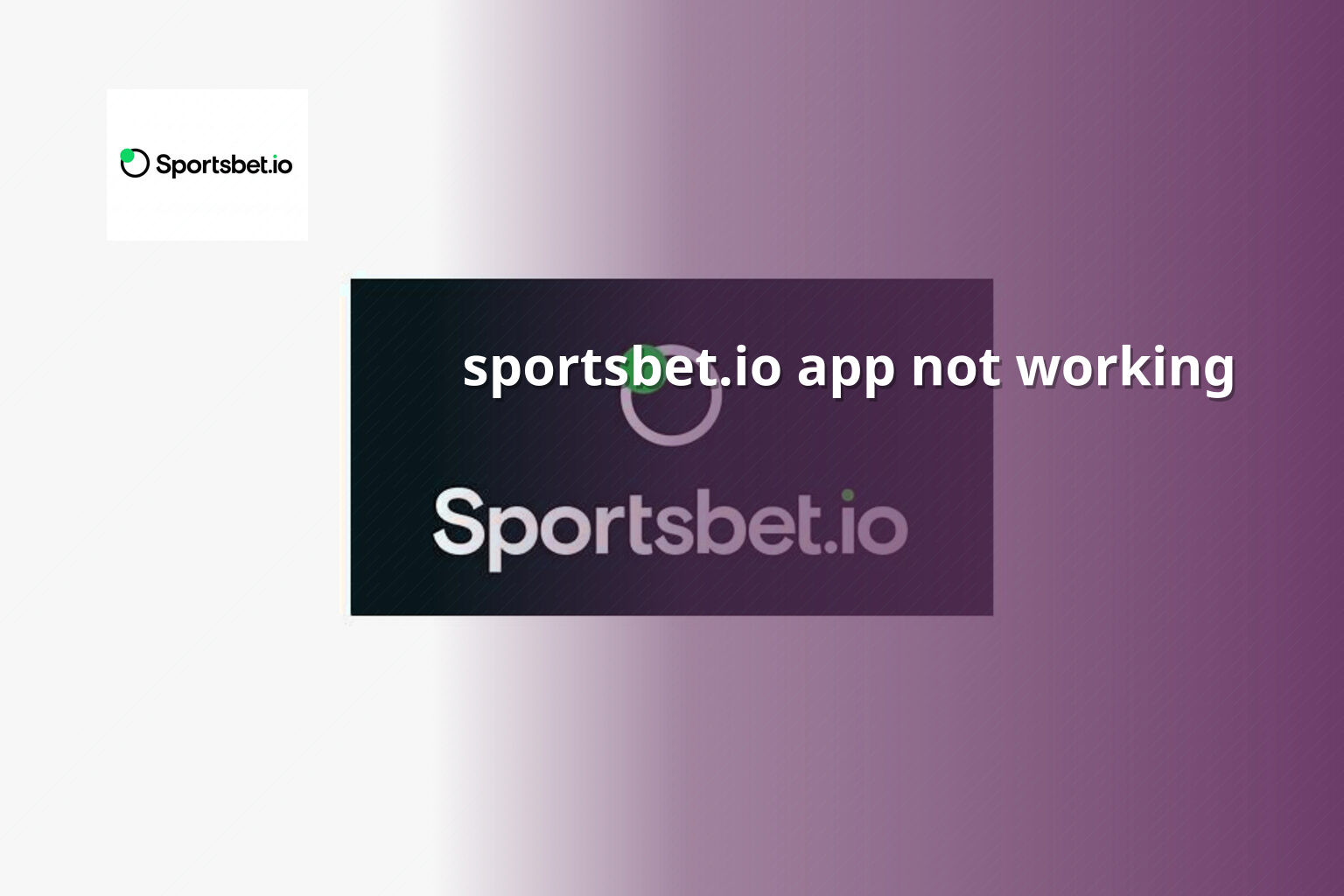sportsbet.io app not working - gaming_brand