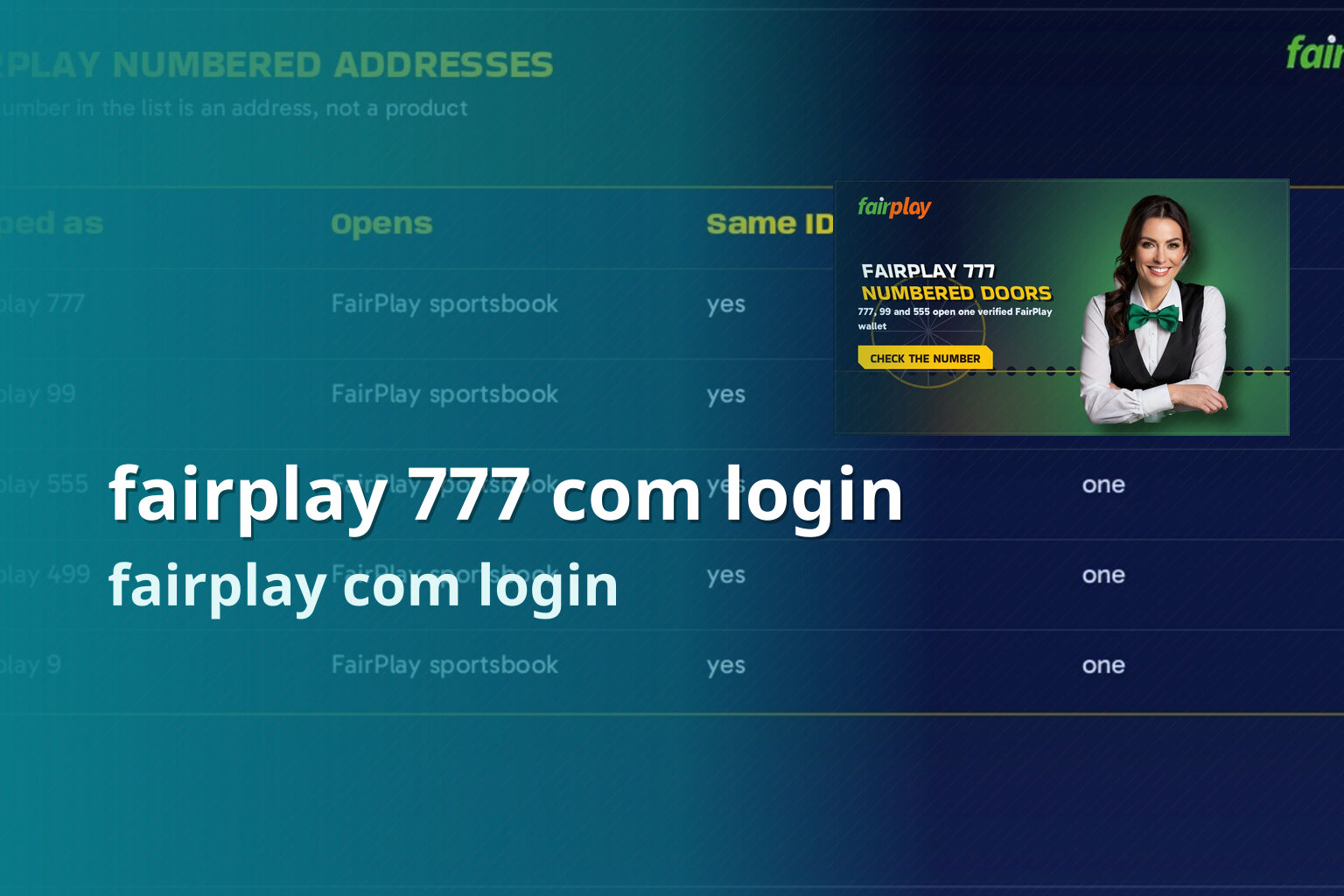 fairplay 777 com login - gaming_brand