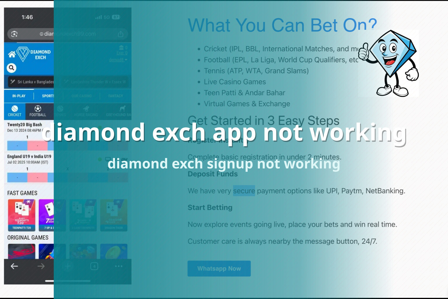 diamond exch app not working - gaming_brand